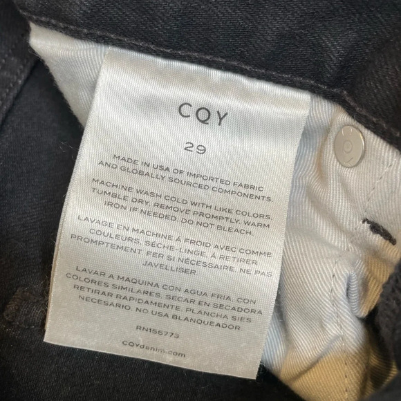 NWT CQY Icon Unify Vintage Black Slim Jeans Size 29 - Picture 9 of 11